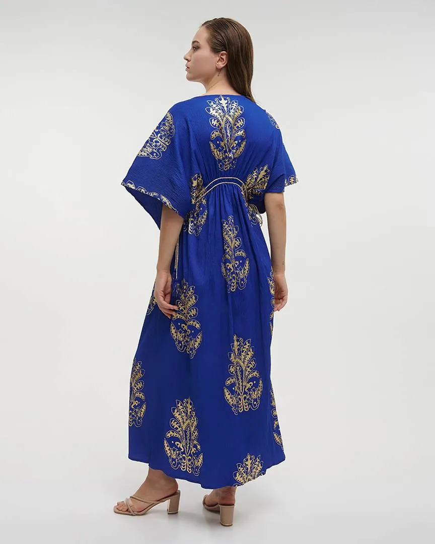 ΦΟΡΕΜΑ ΜΑΚΡΥ ΜΕ 3/4 ΜΑΝΙΚΙ ΜΠΛΕ ΜΕ ΚΕΝΤΗΤΕΣ ΛΕΠΤΟΜΕΡΕΙΕΣ ONE SIZE (100% POLYESTER) ΦΟΡΕΜΑ ΜΑΚΡΥ ΜΕ 3/4 ΜΑΝΙΚΙ ΜΠΛΕ ΜΕ ΚΕΝΤΗΤΕΣ ΛΕΠΤΟΜΕΡΕΙΕΣ ONE SIZE (100% POLYESTER)