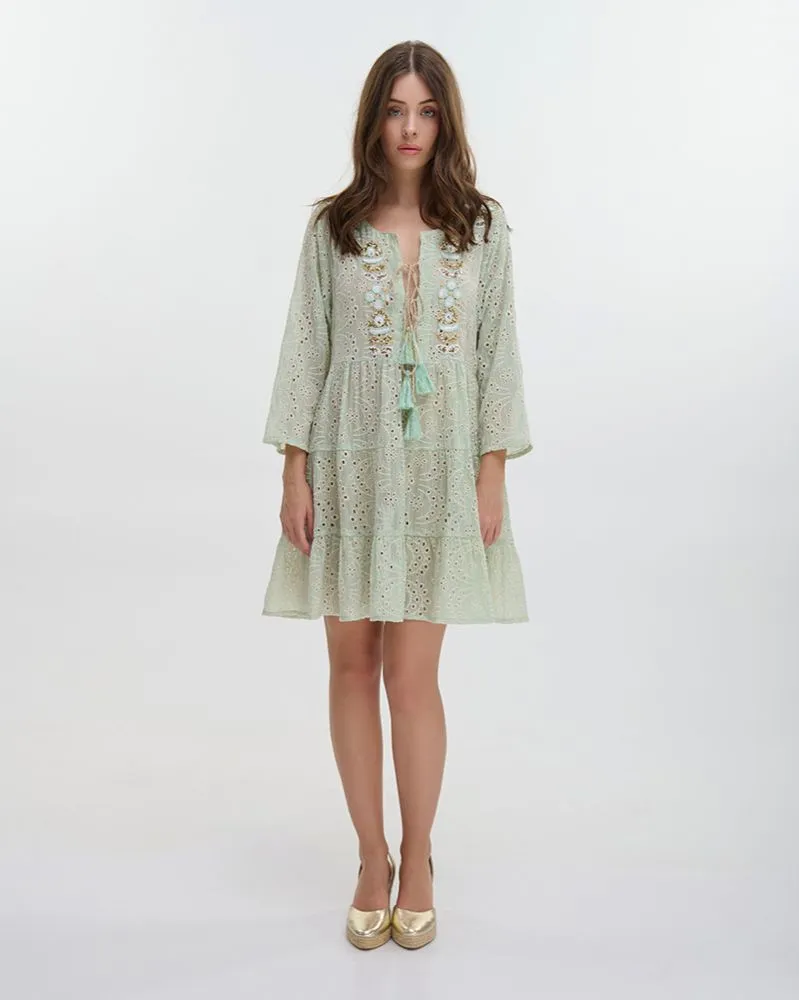 ΦΟΡΕΜΑ ΚΟΝΤΟ ΜΕ ΜΑΚΡΥ ΜΑΝΙΚΙ ΜΕΝΤΑ ΜΕ ΚΕΝΤΗΤΕΣ ΛΕΠΤΟΜΕΡΕΙΕΣ ONE SIZE (100% POLYESTER) ΦΟΡΕΜΑ ΚΟΝΤΟ ΜΕ ΜΑΚΡΥ ΜΑΝΙΚΙ ΜΕΝΤΑ ΜΕ ΚΕΝΤΗΤΕΣ ΛΕΠΤΟΜΕΡΕΙΕΣ ONE SIZE (100% POLYESTER)