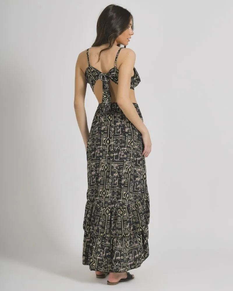 ΤΟΠ/ΜΠΛΟΥΖΑΚΙ ΜΕ ΔΕΣΙΜΟ ΣΕ ΜΑΥΡΟ ΧΡΩΜΑ ΜΕ ΓΕΩΜΕΤΡΙΚΑ ΣΧΕΔΙΑ ONE SIZE  (100% CREPE)