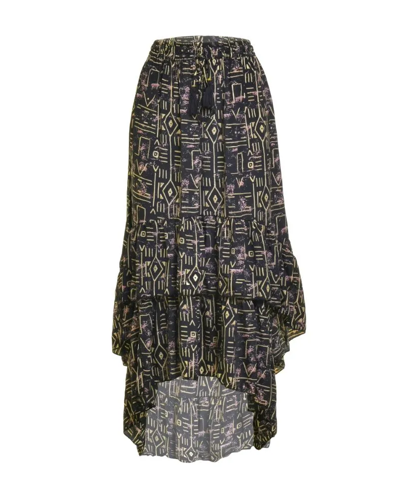 ΦΟΥΣΤΑ ΜΑΚΡΙΑ ΣΕ ΜΑΥΡΟ ΧΡΩΜΑ ΜΕ ΓΕΩΜΕΤΡΙΚΑ ΣΧΕΔΙΑ S/M (100% CREPE)