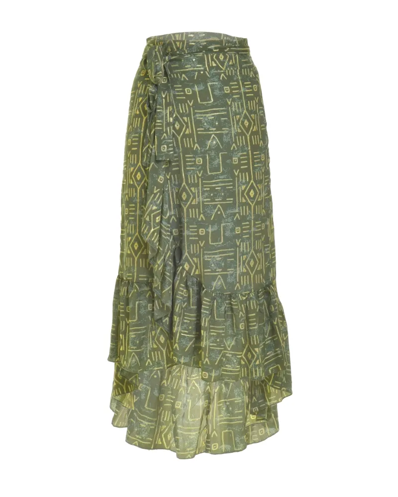 ΦΟΥΣΤΑ ΜΑΚΡΙΑ ΚΡΟΥΑΖΕ ΣΕ ΛΑΔΙ ΧΡΩΜΑ ΜΕ ΓΕΩΜΕΤΡΙΚΑ ΣΧΕΔΙΑ M/L (100% CREPE)