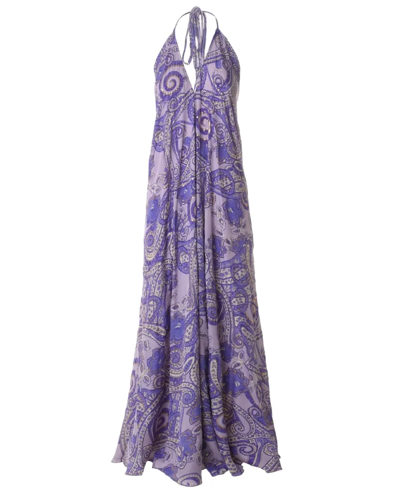 ΦΟΡΕΜΑ ΑΜΑΝΙΚΟ ΣΕ ΜΩΒ ΧΡΩΜΑ ΜΕ ΧΡΥΣΑ ΣΧΕΔΙΑ ONE SIZE  (100% CREPE)