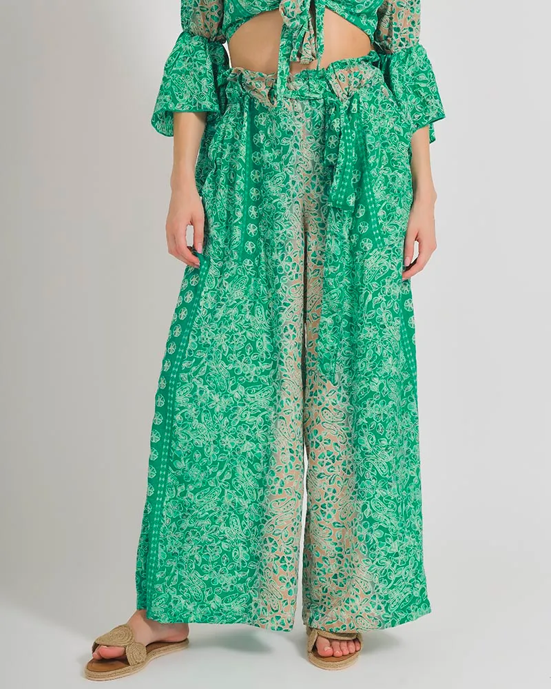 ΠΑΝΤΕΛΟΝΑ ΣΕ ΠΡΑΣΙΝΟ/ΜΠΕΖ ΧΡΩΜΑ ΜΕ ΧΡΥΣΑ ΣΧΕΔΙΑ M/L (100% CREPE) ΠΑΝΤΕΛΟΝΑ ΣΕ ΠΡΑΣΙΝΟ/ΜΠΕΖ ΧΡΩΜΑ ΜΕ ΧΡΥΣΑ ΣΧΕΔΙΑ M/L (100% CREPE)