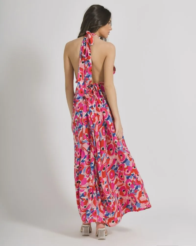 ΦΟΡΕΜΑ ΑΜΑΝΙΚΟ ΣΕ ΚΟΚΚΙΝΟ/ΦΟΥΞ ΧΡΩΜΑ ONE SIZE (100% CREPE)