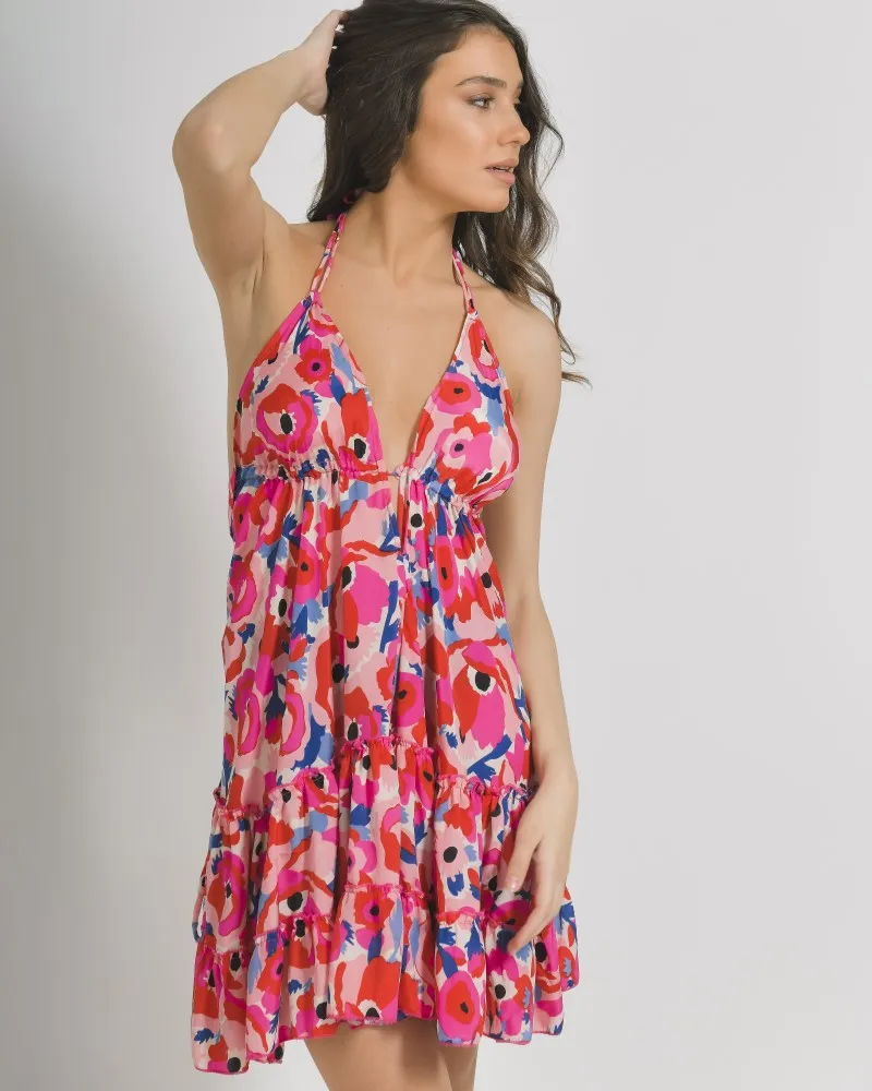 ΦΟΡΕΜΑ ΑΜΑΝΙΚΟ ΚΟΝΤΟ ΣΕ ΚΟΚΚΙΝΟ/ΦΟΥΞ ΧΡΩΜΑ ONE SIZE (100% CREPE) .