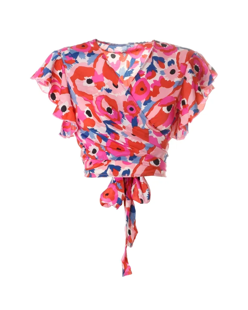 ΤΟΠ/ΜΠΛΟΥΖΑΚΙ ΣΕ ΚΟΚΚΙΝΟ/ΦΟΥΞ ΧΡΩΜΑ ONE SIZE  (100% CREPE)