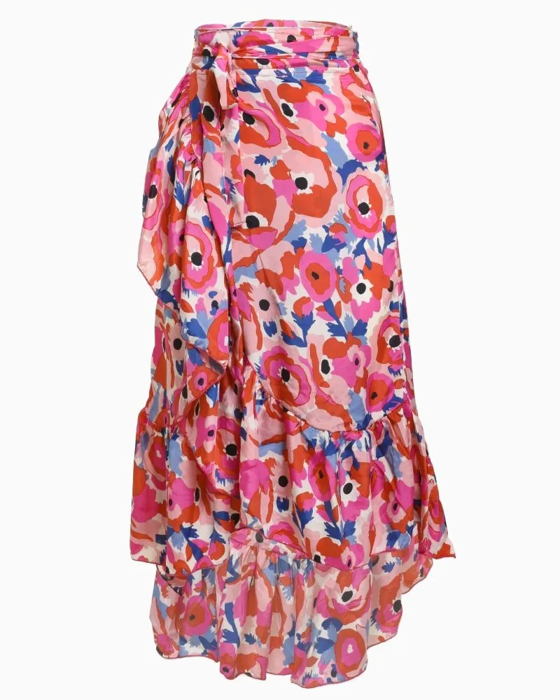 ΦΟΥΣΤΑ ΜΑΚΡΙΑ ΚΡΟΥΑΖΕ ΣΕ ΚΟΚΚΙΝΟ/ΦΟΥΞ ΧΡΩΜΑ M/L (100% CREPE)