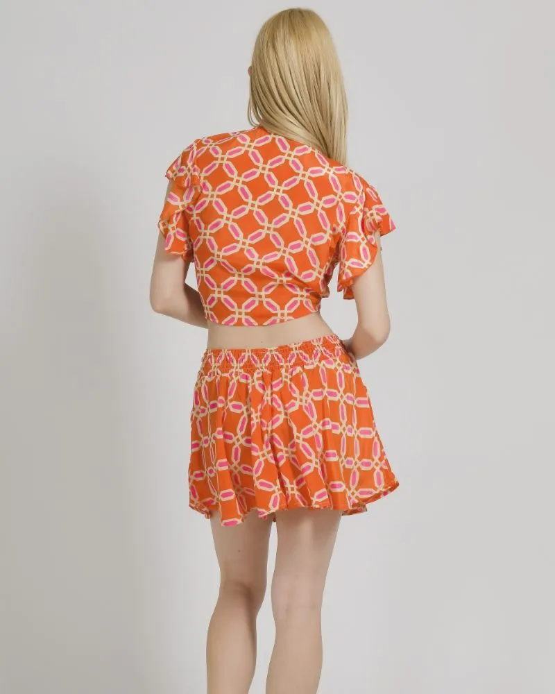 ΣΟΡΤΣΑΚΙ ΣΕ ΠΟΡΤΟΚΑΛΙ/ΡΟΖ ΧΡΩΜΑ S/M (100% CREPE)