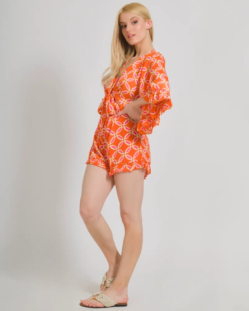 ΟΛΟΣΩΜΗ ΦΌΡΜΑ ΚΟΝΤΗ ΣΕ ΠΟΡΤΟΚΑΛΙ/ΡΟΖ ΧΡΩΜΑ ONE SIZE (100% CREPE)