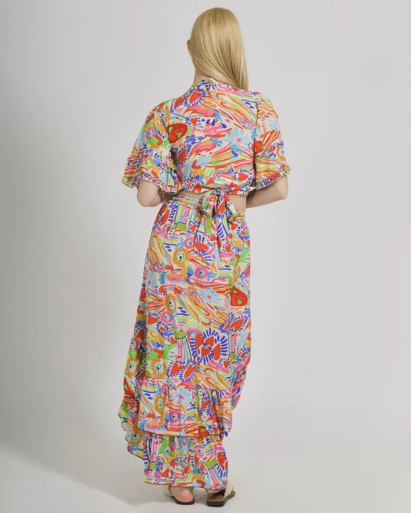 ΤΟΠ/ΜΠΛΟΥΖΑΚΙ ΜΕ ΠΟΛΥΧΡΩΜΑ ΣΧΕΔΙΑ ONE SIZE  (100% CREPE)