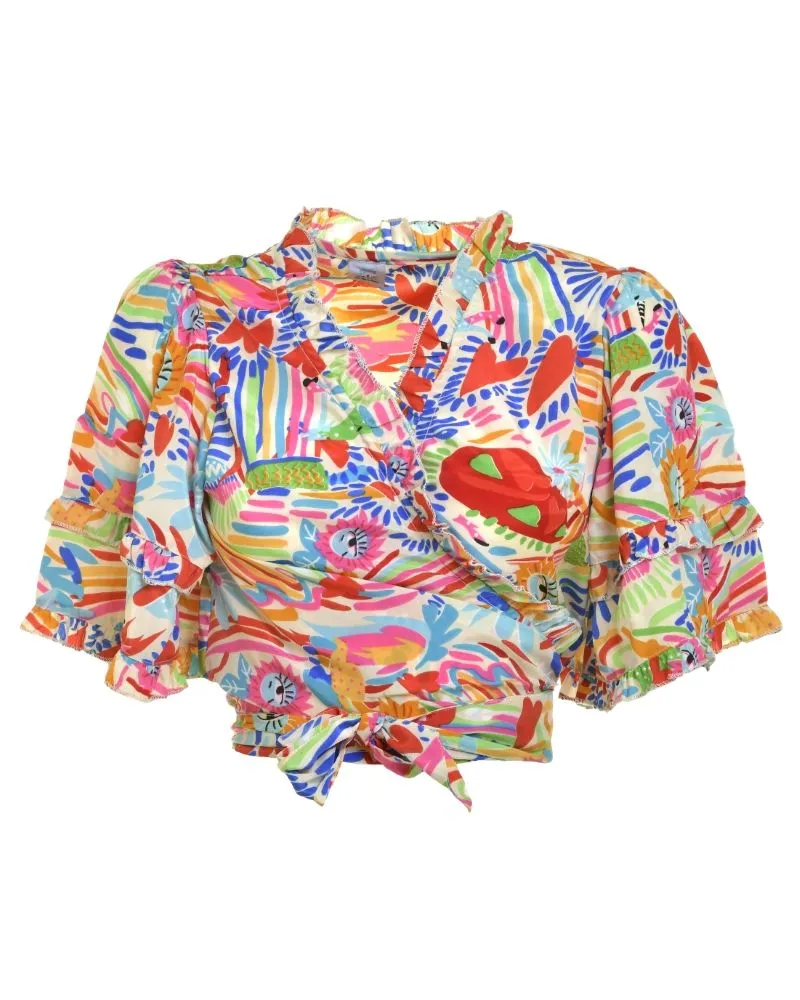 ΤΟΠ/ΜΠΛΟΥΖΑΚΙ ΜΕ ΠΟΛΥΧΡΩΜΑ ΣΧΕΔΙΑ ONE SIZE  (100% CREPE)