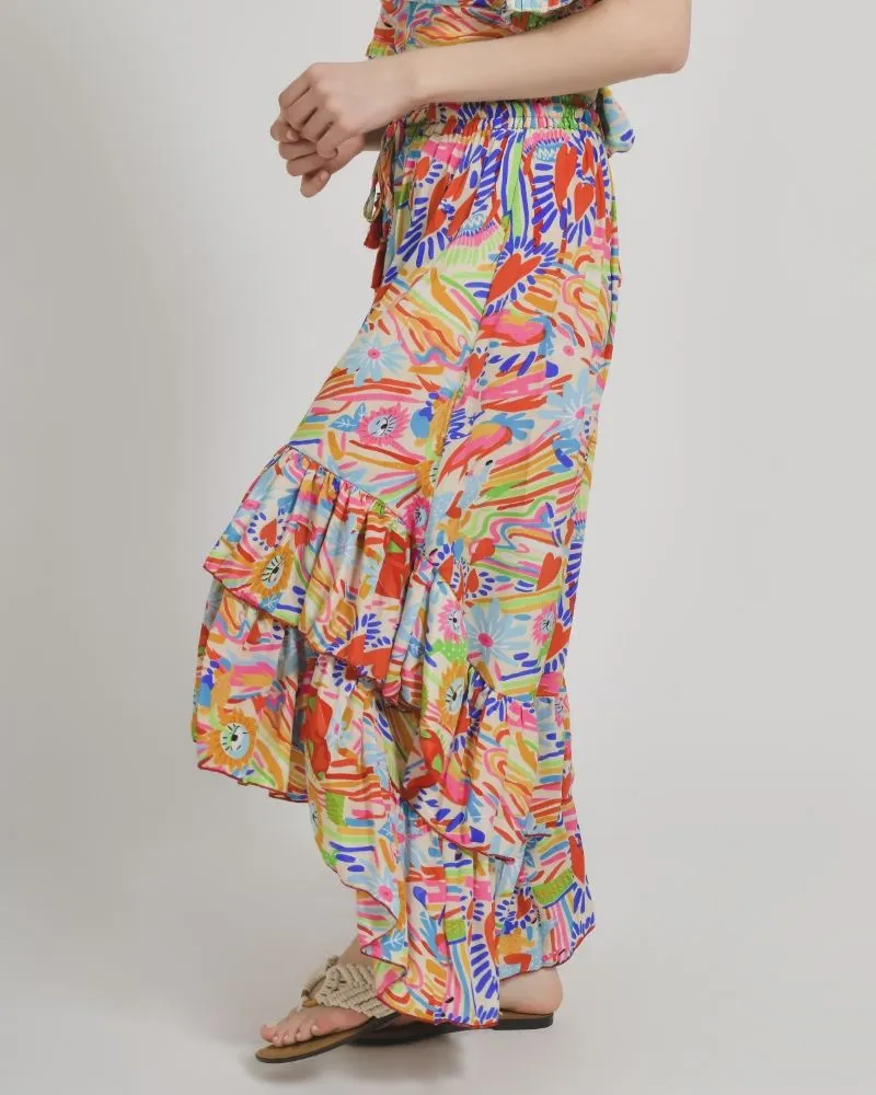 ΦΟΥΣΤΑ ΜΕ ΠΟΛΥΧΡΩΜΑ ΣΧΕΔΙΑ M/L (100% CREPE)