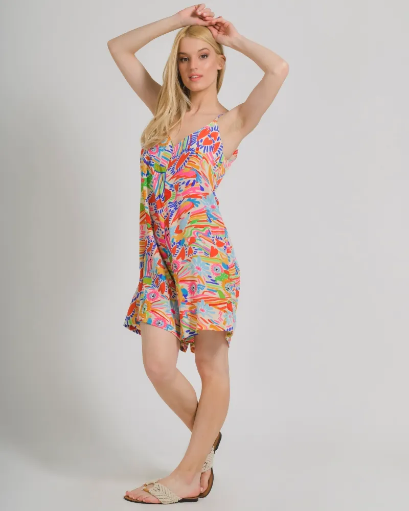 ΟΛΟΣΩΜΗ ΦΟΡΜΑ ΚΟΝΤΗ ΜΕ ΠΟΛΥΧΡΩΜΑ ΣΧΕΔΙΑ ONE SIZE  (100% CREPE)