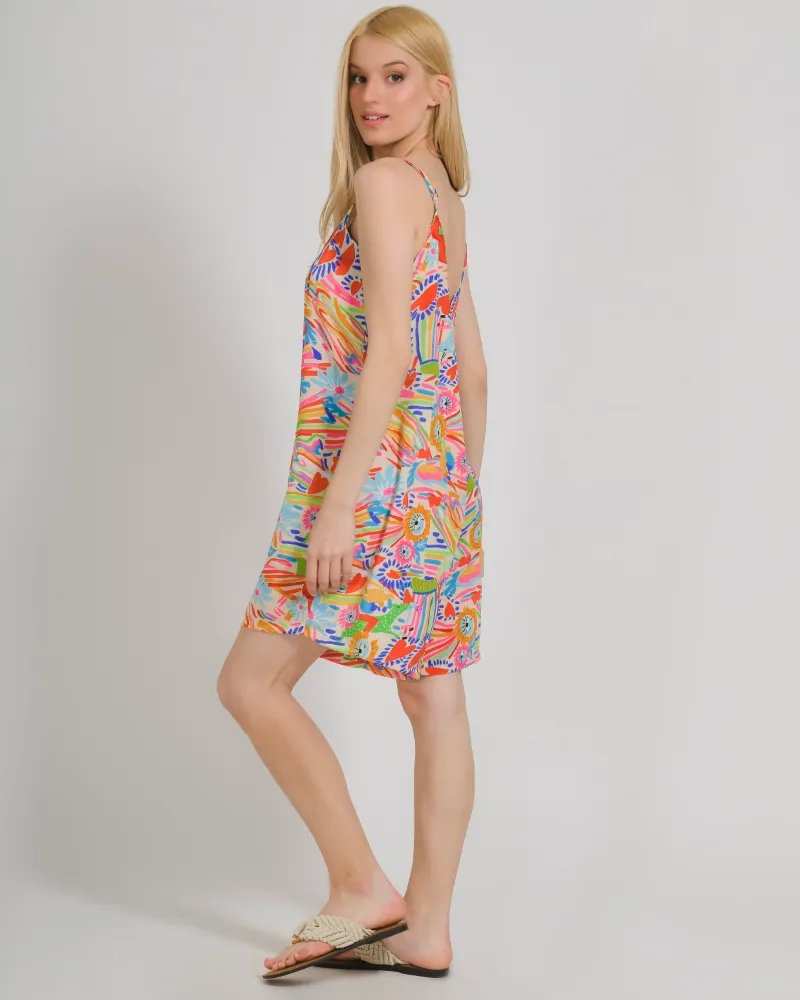 ΟΛΟΣΩΜΗ ΦΟΡΜΑ ΚΟΝΤΗ ΜΕ ΠΟΛΥΧΡΩΜΑ ΣΧΕΔΙΑ ONE SIZE  (100% CREPE)