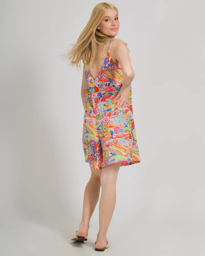 ΟΛΟΣΩΜΗ ΦΟΡΜΑ ΚΟΝΤΗ ΜΕ ΠΟΛΥΧΡΩΜΑ ΣΧΕΔΙΑ ONE SIZE  (100% CREPE)