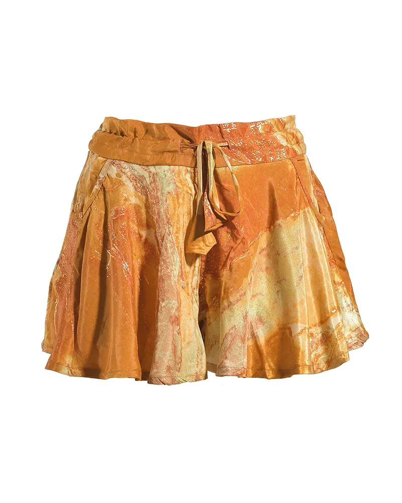 ΣΟΡΤΣΑΚΙ ΜΕ ΚΟΡΔΟΝΙΑ ΣΕ ΜΟΥΣΤΑΡΔΙ/ΚΑΦΕ ΧΡΩΜΑ ΚΑΙ ΧΡΥΣΕΣ ΛΕΠΤΟΜΕΡΕΙΕΣ M/L (100% CREPE)