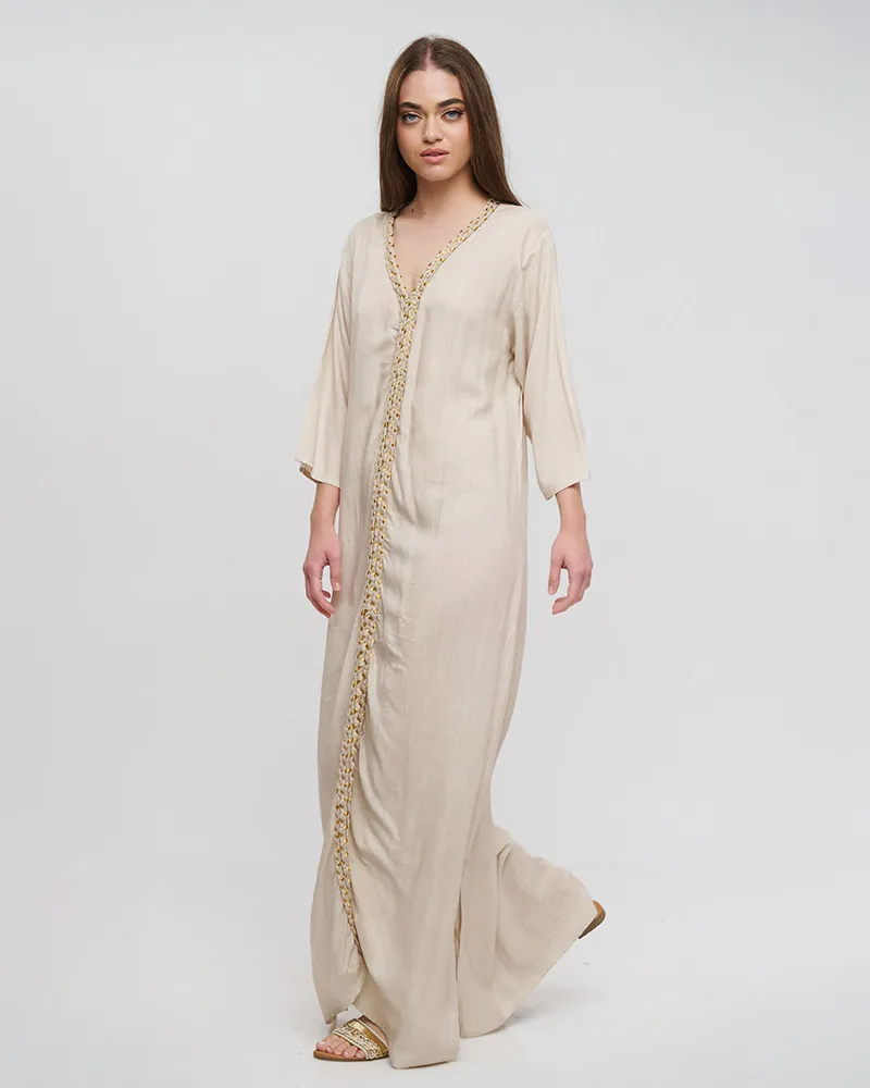 ΦΟΡΕΜΑ/ΚΑΦΤΑΝΙ ΜΑΚΡΥ ΜΠΕΖ ΜΕ ΧΡΥΣΑ ΚΟΡΔΟΝΙΑ ONE SIZE (100% RAYON) ΦΟΡΕΜΑ/ΚΑΦΤΑΝΙ ΜΑΚΡΥ ΜΠΕΖ ΜΕ ΧΡΥΣΑ ΚΟΡΔΟΝΙΑ ONE SIZE (100% RAYON)