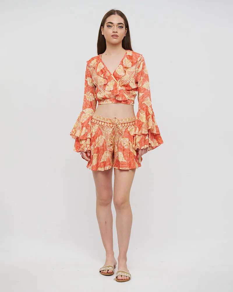 ΤΟΠ KONTO ΔΕΤΟ ΠΟΡΤΟΚΑΛΙ ΜΕ ΦΥΛΛΑ ΚΑΙ ΜΕ ΧΡΥΣΕΣ ΛΕΠΤΟΜΕΡΕΙΕΣ ONE SIZE(100% CREPE)