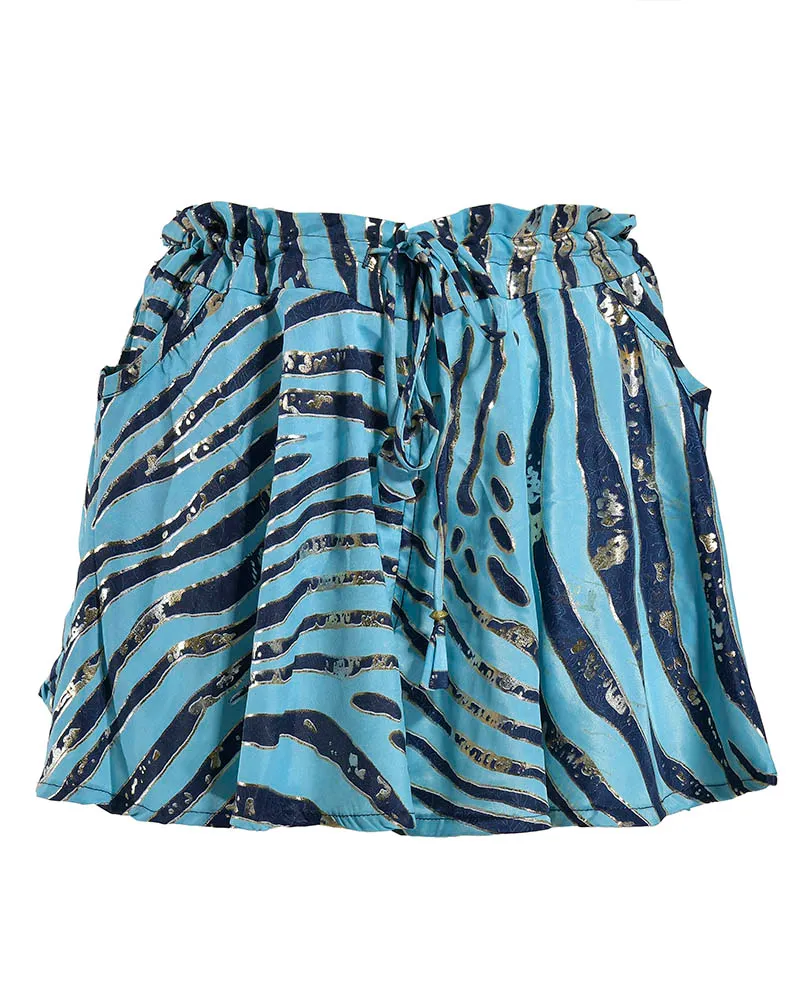 ΣΟΡΤΣΑΚΙ ΜΕ ΤΣΕΠΕΣ ΜΠΛΕ ”ΖΕΒΡΕ” ΜΕ ΑΣΗΜΙ/ΧΡΥΣΕΣ ΛΕΠΤΟΜΕΡΕΙΕΣ M/L (100% CREPE)