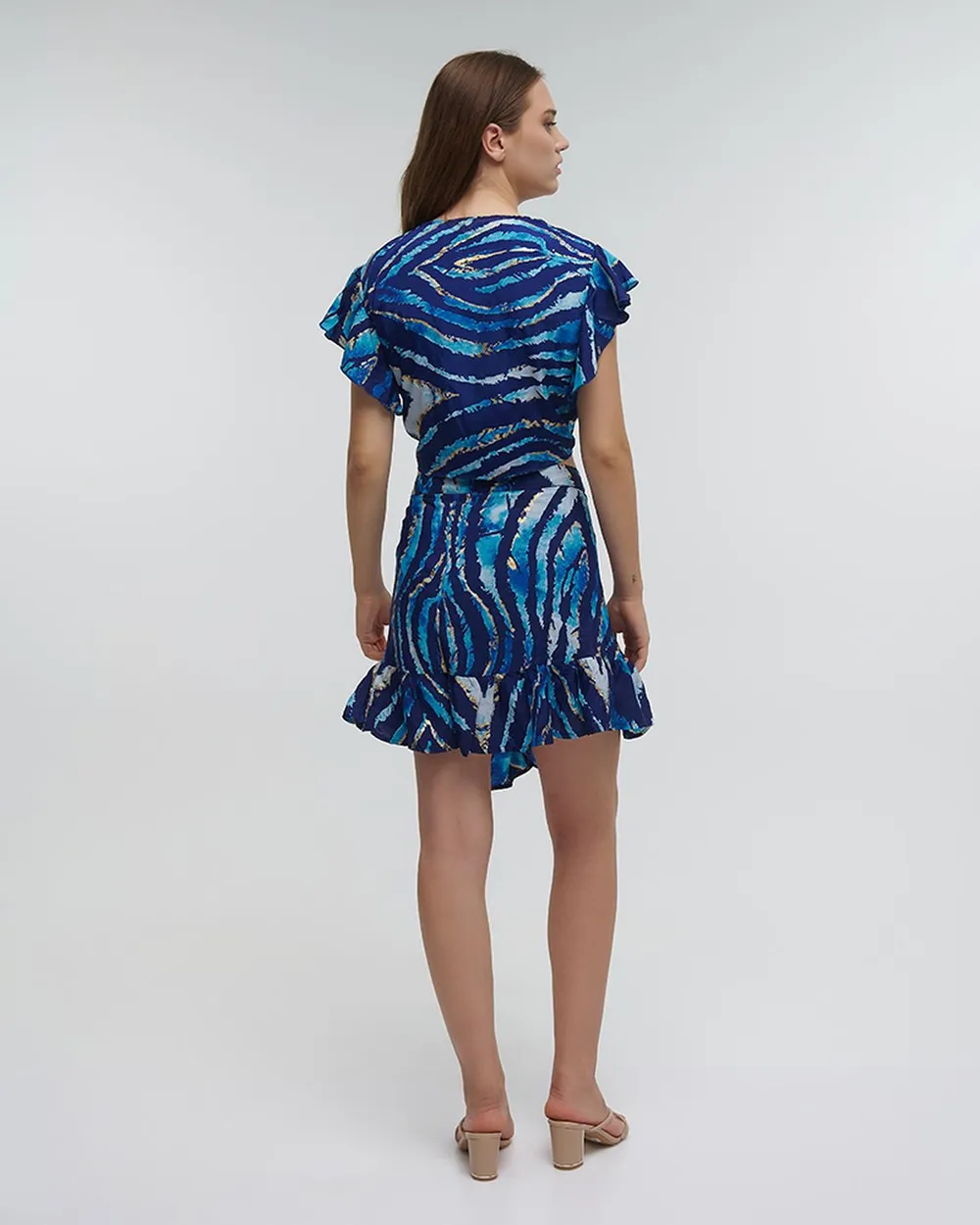 ΤΟΠ ΚΟΝΤΟ ΔΕΤΟ ”TIE DYE” ΜΠΛΕ ONE SIZE (100% CREPE)