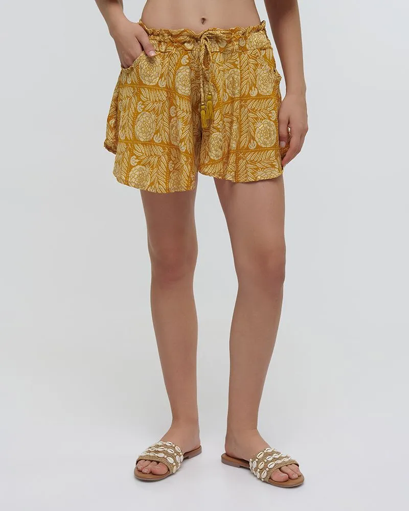 ΣΟΡΤΣΑΚΙ ΜΕ ΚΟΡΔΟΝΙΑ ”ΛΟΥΛΟΥΔΙ” ΚΙΤΡΙΝΟ ΜΕ ΧΡΥΣΕΣ ΛΕΠΤΟΜΕΡΕΙΕΣ M/L (100% CREPE)