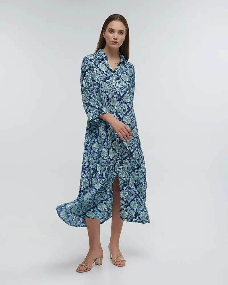 ΠΟΥΚΑΜΙΣΑ ΜΑΚΡΙΑ ”ΛΟΥΛΟΥΔΙ” ΜΠΛΕ ΜΕ ΧΡΥΣΕΣ ΛΕΠΤΟΜΕΡΕΙΕΣ M/L (100% CREPE) ΠΟΥΚΑΜΙΣΑ ΜΑΚΡΙΑ ”ΛΟΥΛΟΥΔΙ” ΜΠΛΕ ΜΕ ΧΡΥΣΕΣ ΛΕΠΤΟΜΕΡΕΙΕΣ M/L (100% CREPE)