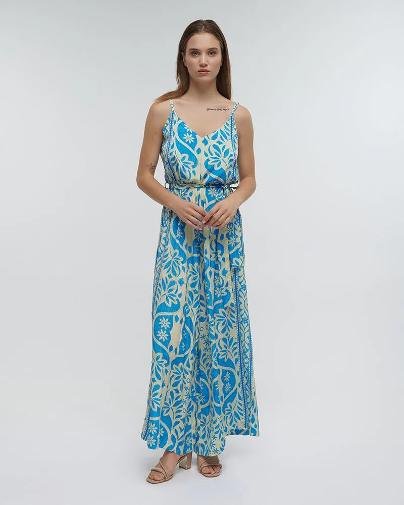 ΟΛΟΣΩΜΗ ΦΟΡΜΑ ΜΑΚΡΙΑ ΑΜΑΝΙΚΗ ΕΜΠΡΙΜΕ ΜΕ ΛΟΥΛΟΥΔΙΑ ΛΕΥΚΟ/ΜΠΛΕ ΜΕ ΧΡΥΣΕΣ ΛΕΠΤΟΜΕΡΕΙΕΣ ONE SIZE (100% CREPE) ΟΛΟΣΩΜΗ ΦΟΡΜΑ ΜΑΚΡΙΑ ΑΜΑΝΙΚΗ ΕΜΠΡΙΜΕ ΜΕ ΛΟΥΛΟΥΔΙΑ ΛΕΥΚΟ/ΜΠΛΕ ΜΕ ΧΡΥΣΕΣ ΛΕΠΤΟΜΕΡΕΙΕΣ ONE SIZE (100% CREPE)