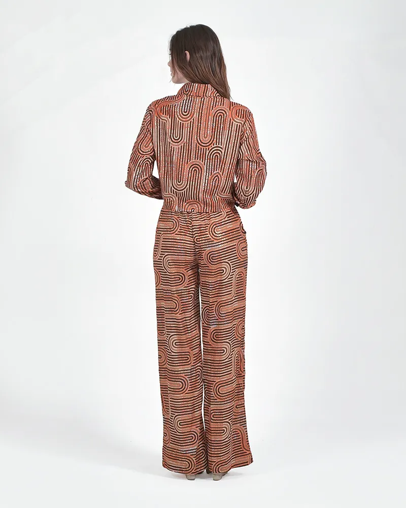 ΠΟΥΚΑΜΙΣΟ ΚΟΝΤΟ ΔΕΤΟ ΠΟΡΤΟΚΑΛΙ ΜΕ ΓΕΩΜΕΤΡΙΚΑ ΣΧΕΔΙΑ ΚΑΙ ΧΡΥΣΕΣ ΛΕΠΤΟΜΕΡΕΙΕΣ ONE SIZE (100%RAYON)