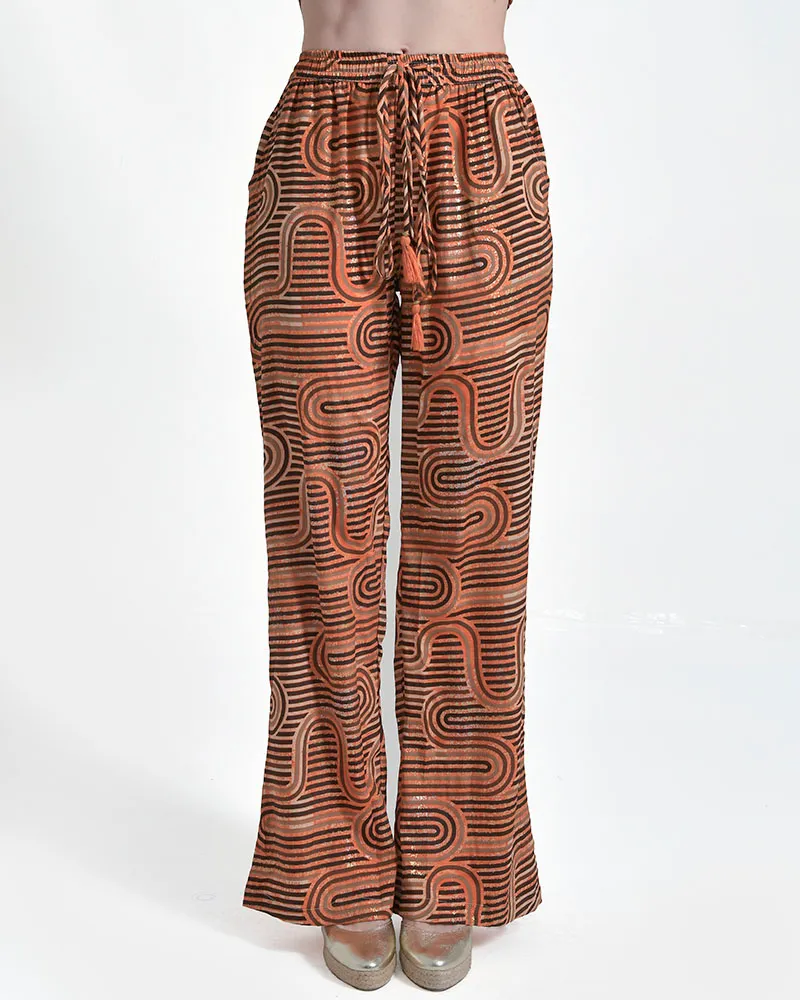 ΠΑΝΤΕΛΟΝΑ ΜΕ ΤΣΕΠΕΣ ΠΟΡΤΟΚΑΛΙ ΜΕ ΓΕΩΜΕΤΡΙΚΑ ΣΧΕΔΙΑ ΚΑΙ ΧΡΥΣΕΣ ΛΕΠΤΟΜΕΡΕΙΕΣ S/M (100% RAYON) ΠΑΝΤΕΛΟΝΑ ΜΕ ΤΣΕΠΕΣ ΠΟΡΤΟΚΑΛΙ ΜΕ ΓΕΩΜΕΤΡΙΚΑ ΣΧΕΔΙΑ ΚΑΙ ΧΡΥΣΕΣ ΛΕΠΤΟΜΕΡΕΙΕΣ S/M (100% RAYON)