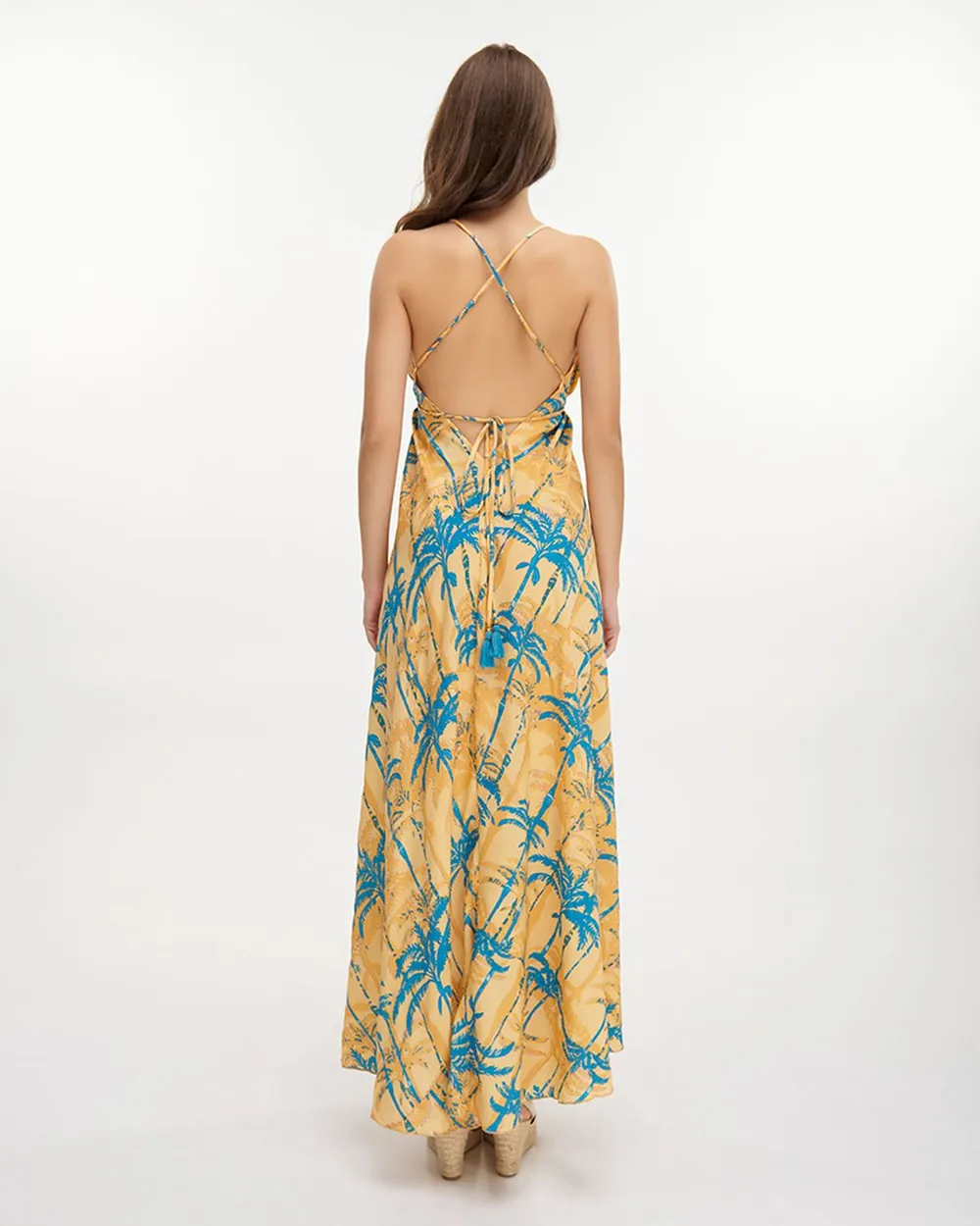 ΦΟΡΕΜΑ ΜΑΚΡΥ ΕΞΩΠΛΑΤΟ ”ΦΟΙΝΙΚΕΣ” ΤΙΡΚΟΥΑΖ/ΠΟΡΤΟΚΑΛΙ ΜΕ ΧΡΥΣΕΣ ΛΕΠΤΟΜΕΡΕΙΕΣ ONE SIZE (100% CREPE)