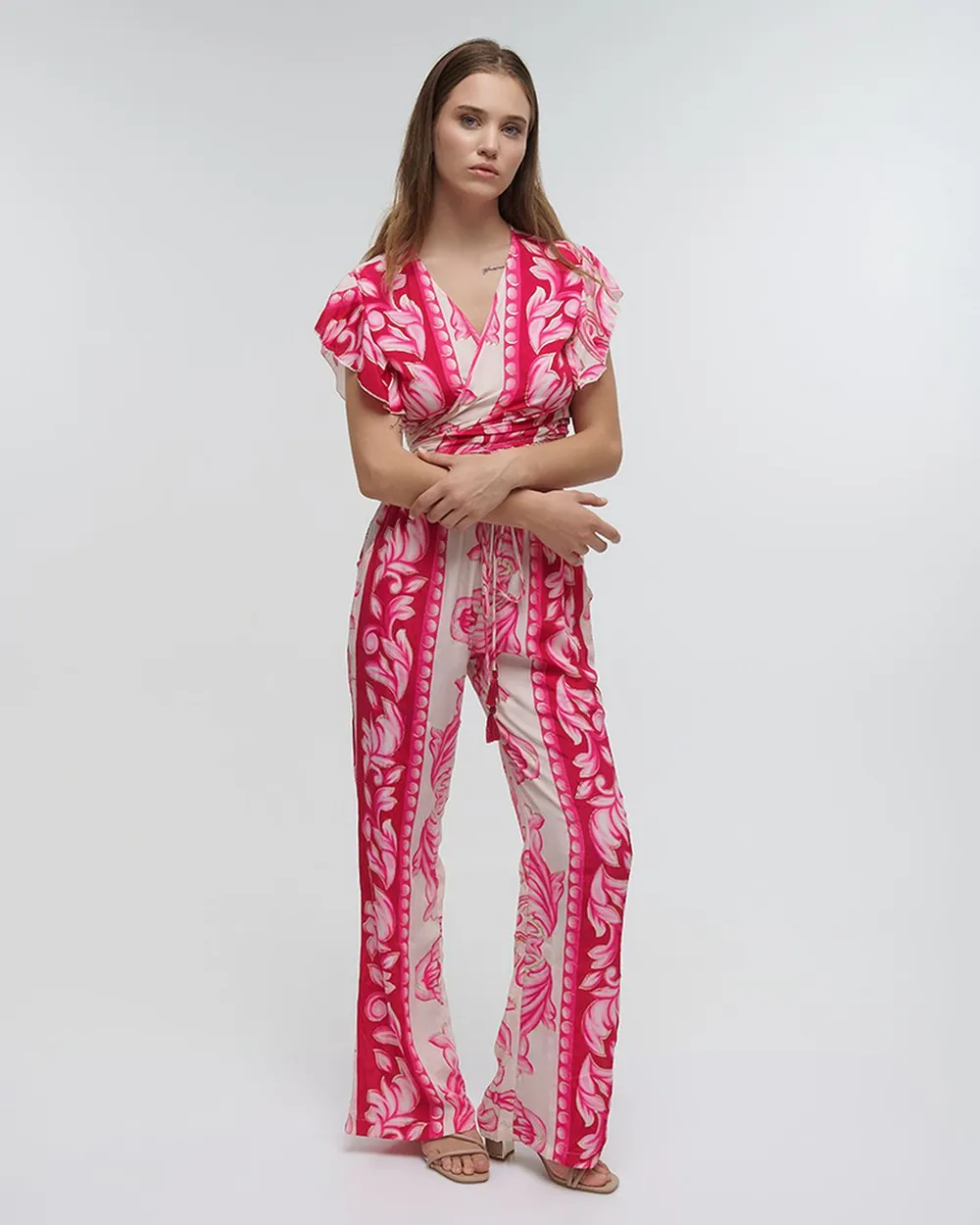 ΤΟΠ ΚΟΝΤΟ ΔΕΤΟ ΦΟΥΞΙΑ ΜΕ ΧΡΥΣΕΣ ΛΕΠΤΟΜΕΡΕΙΕΣ ONE SIZE (100%RAYON)