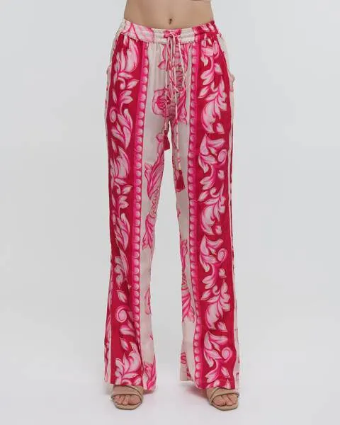 ΠΑΝΤΕΛΟΝΑ ΜΕ ΤΣΕΠΕΣ ΦΟΥΞΙΑ ΜΕ ΧΡΥΣΕΣ ΛΕΠΤΟΜΕΡΕΙΕΣ M/L (100%RAYON)