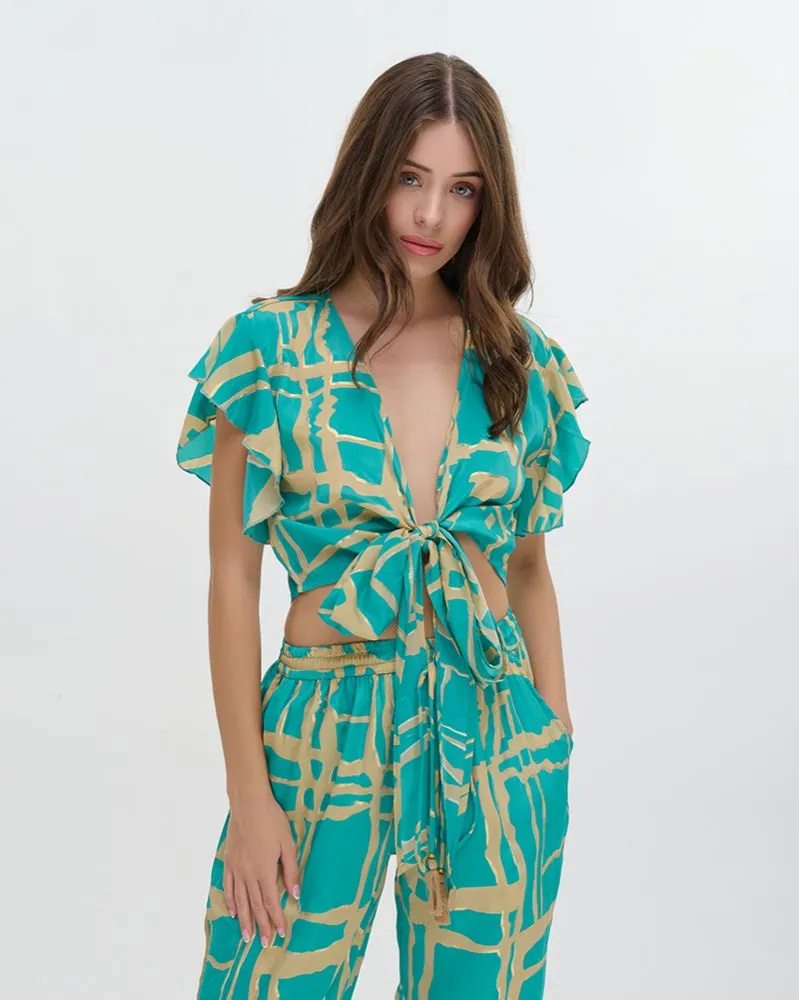 ΤΟΠ ΚΟΝΤΟ ΔΕΤΟ ”BLOCKS” ΤΙΡΚΟΥΑΖ ΜΕ ΧΡΥΣΕΣ ΛΕΠΤΟΜΕΡΕΙΕΣ ONE SIZE (100% CREPE) ΤΟΠ ΚΟΝΤΟ ΔΕΤΟ ”BLOCKS” ΤΙΡΚΟΥΑΖ ΜΕ ΧΡΥΣΕΣ ΛΕΠΤΟΜΕΡΕΙΕΣ ONE SIZE (100% CREPE)