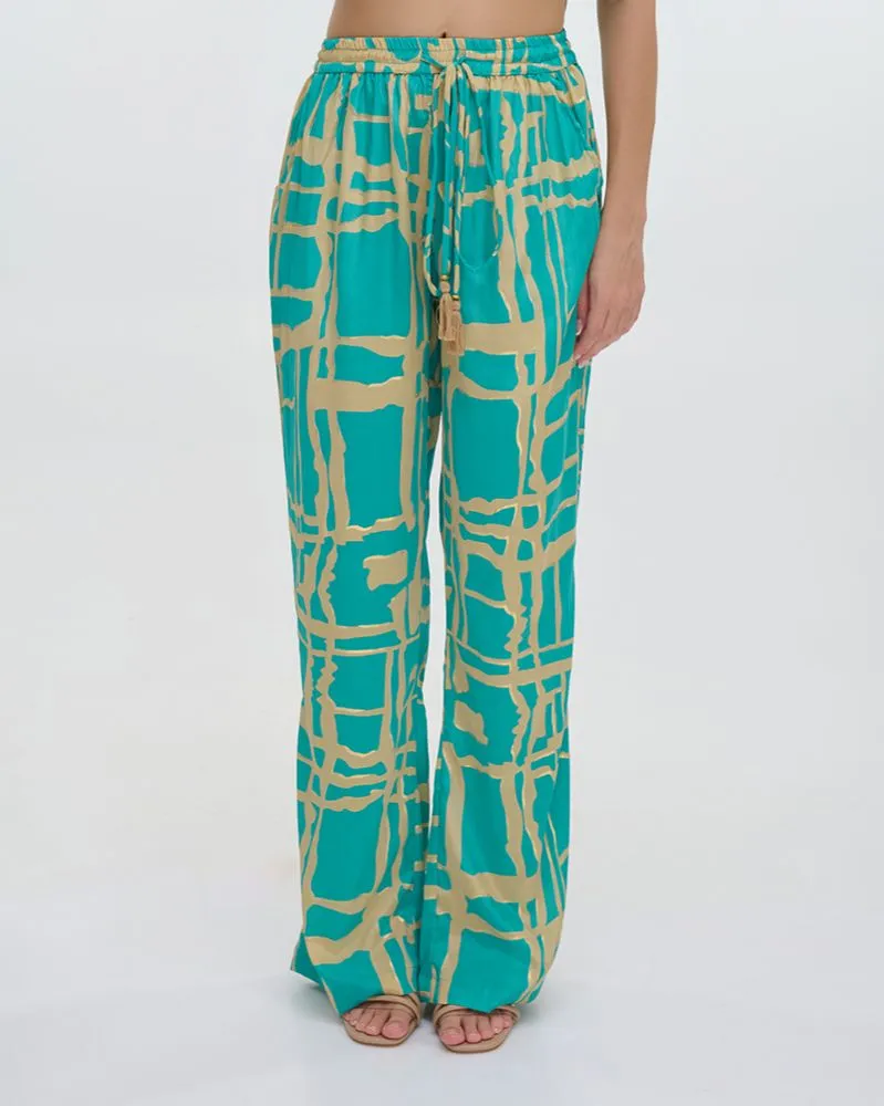 ΠΑΝΤΕΛΟΝΑ ΜΕ ΤΣΕΠΕΣ ”BLOCKS” ΤΙΡΚΟΥΑΖ ΜΕ ΧΡΥΣΕΣ ΛΕΠΤΟΜΕΡΕΙΕΣ M/L (100% CREPE) ΠΑΝΤΕΛΟΝΑ ΜΕ ΤΣΕΠΕΣ ”BLOCKS” ΤΙΡΚΟΥΑΖ ΜΕ ΧΡΥΣΕΣ ΛΕΠΤΟΜΕΡΕΙΕΣ M/L (100% CREPE)