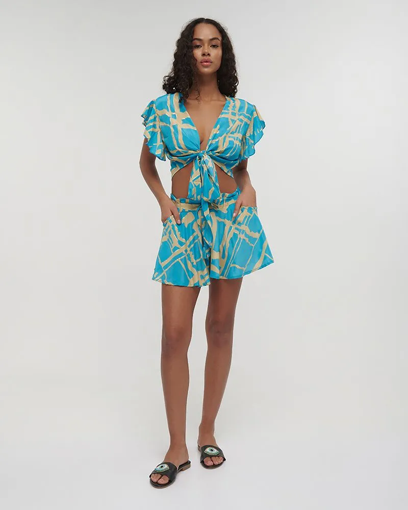 ΤΟΠ ΚΟΝΤΟ ΔΕΤΟ ”BLOCKS” ΓΑΛΑΖΙΟ ΜΕ ΧΡΥΣΕΣ ΛΕΠΤΟΜΕΡΕΙΕΣ ONE SIZE (100% CREPE) ΤΟΠ ΚΟΝΤΟ ΔΕΤΟ ”BLOCKS” ΓΑΛΑΖΙΟ ΜΕ ΧΡΥΣΕΣ ΛΕΠΤΟΜΕΡΕΙΕΣ ONE SIZE (100% CREPE)