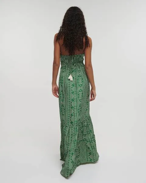 ΦΟΡΕΜΑ ΕΞΩΠΛΑΤΟ ΠΡΑΣΙΝΟ ΜΕ ΣΧΕΔΙΑ ONE SIZE (100% CREPE)