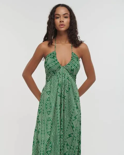 ΦΟΡΕΜΑ ΕΞΩΠΛΑΤΟ ΠΡΑΣΙΝΟ ΜΕ ΣΧΕΔΙΑ ONE SIZE (100% CREPE)