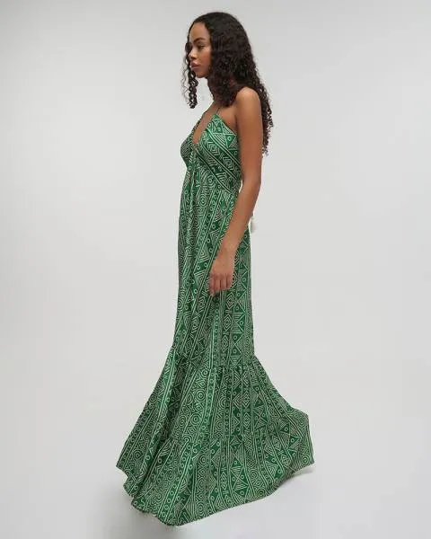 ΦΟΡΕΜΑ ΕΞΩΠΛΑΤΟ ΠΡΑΣΙΝΟ ΜΕ ΣΧΕΔΙΑ ONE SIZE (100% CREPE)