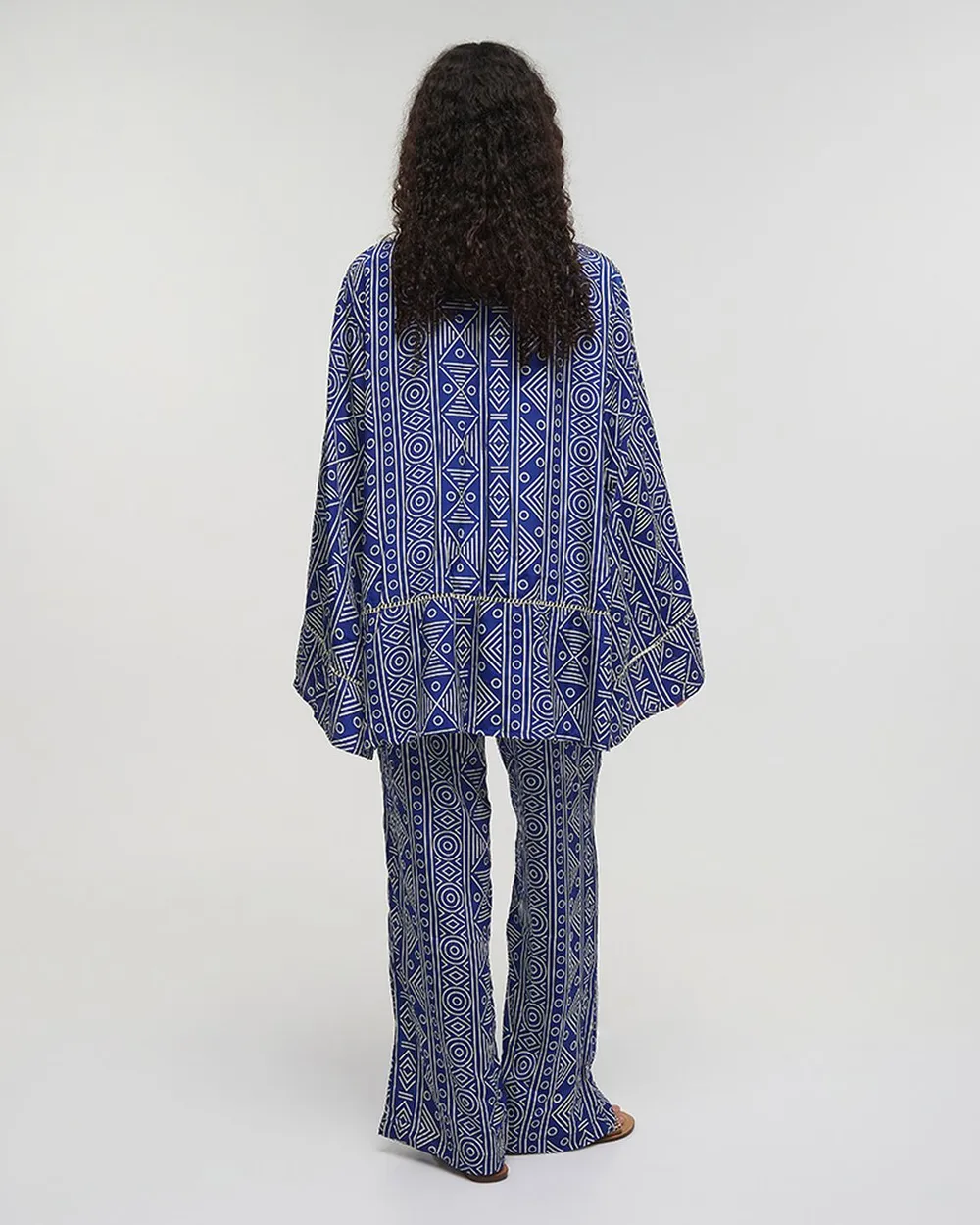 ΚΙΜΟΝΟ ΚΟΝΤΟ ΜΠΛΕ ΜΕ ΣΧΕΔΙΑ ONE SIZE (100% CREPE)