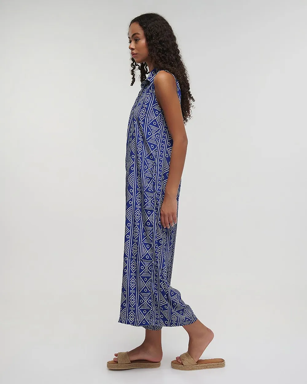 ΟΛΟΣΩΜΗ ΦΟΡΜΑ ΑΜΑΝΙΚΗ ΜΠΛΕ ΜΕ ΣΧΕΔΙΑ ONE SIZE (100% CREPE)