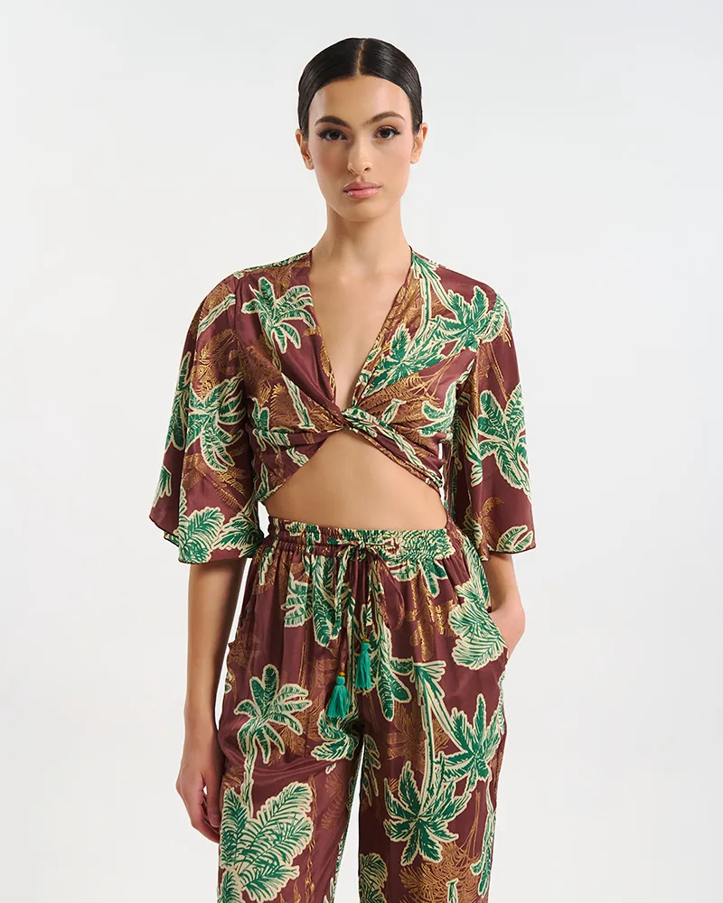 ΤΟΠ ΚΟΝΤΟ ΜΕ 3/4 ΜΑΝΙΚΙ ΔΕΤΟ ΚΑΦΕ/ΠΡΑΣΙΝΟ ΦΟΙΝΙΚΕΣ ONE SIZE (60% SILK 40% POLYESTER) ΤΟΠ ΚΟΝΤΟ ΜΕ 3/4 ΜΑΝΙΚΙ ΔΕΤΟ ΚΑΦΕ/ΠΡΑΣΙΝΟ ΦΟΙΝΙΚΕΣ ONE SIZE (60% SILK 40% POLYESTER)