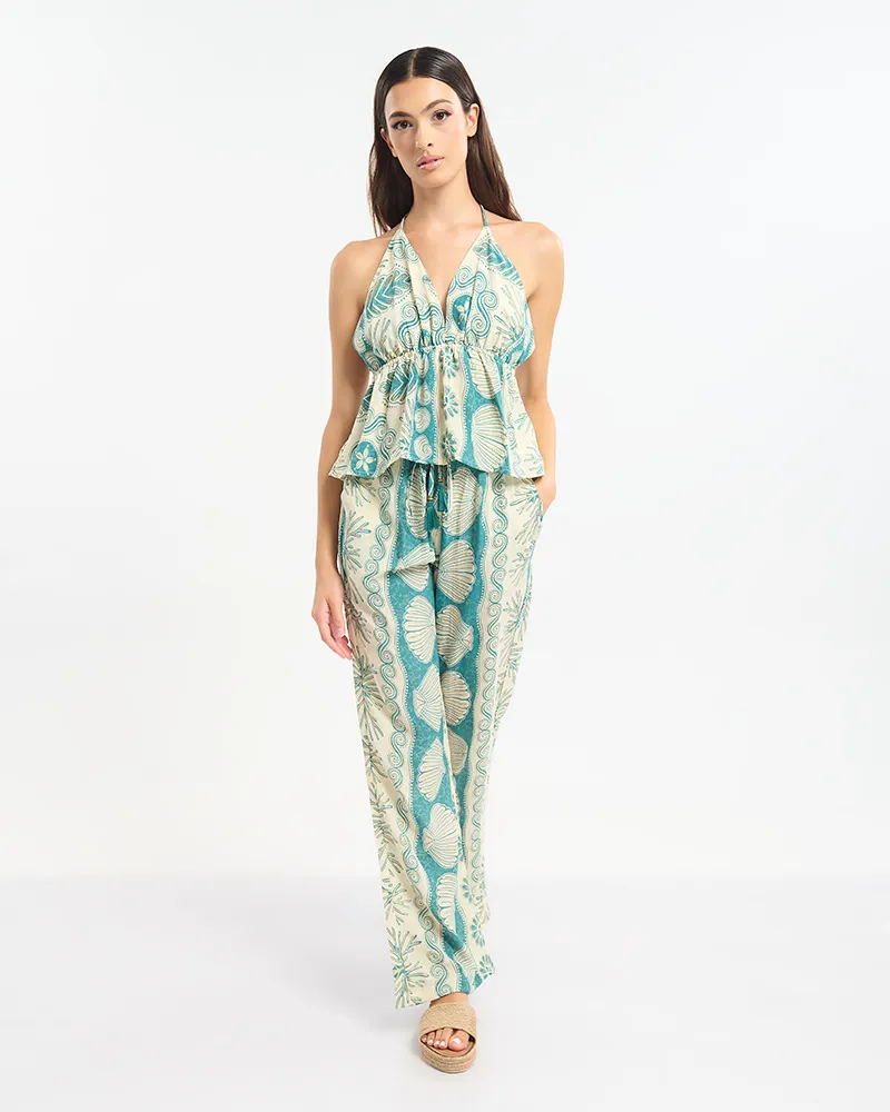 ΤΟΠ ΜΕ ΤΙΡΑΝΤΑ ΤΥΡΚΟΥΑΖ/ΕΚΡΟΎ ΜΕ ΧΡΥΣΕΣ ΛΕΠΤΟΜΕΡΕΙΕΣ ΚΑΙ ΚΟΧΥΛΙΑ ONE SIZE (60% SILK 40% POLYESTER) ΤΟΠ ΜΕ ΤΙΡΑΝΤΑ ΤΥΡΚΟΥΑΖ/ΕΚΡΟΎ ΜΕ ΧΡΥΣΕΣ ΛΕΠΤΟΜΕΡΕΙΕΣ ΚΑΙ ΚΟΧΥΛΙΑ ONE SIZE (60% SILK 40% POLYESTER)