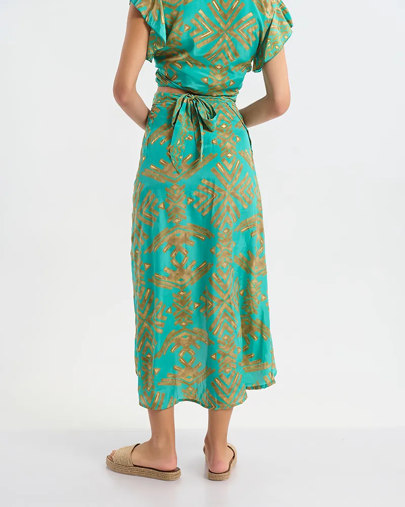 ΦΟΥΣΤΑ ΜΑΚΡΙΑ ΤΥΡΚΟΥΑΖ/ΠΡΑΣΙΝΟ ΜΕ ΧΡΥΣΕΣ ΛΕΠΤΟΜΕΡΕΙΕΣ ONE SIZE (60% SILK 40% POLYESTER) ΦΟΥΣΤΑ ΜΑΚΡΙΑ ΤΥΡΚΟΥΑΖ/ΠΡΑΣΙΝΟ ΜΕ ΧΡΥΣΕΣ ΛΕΠΤΟΜΕΡΕΙΕΣ ONE SIZE (60% SILK 40% POLYESTER)