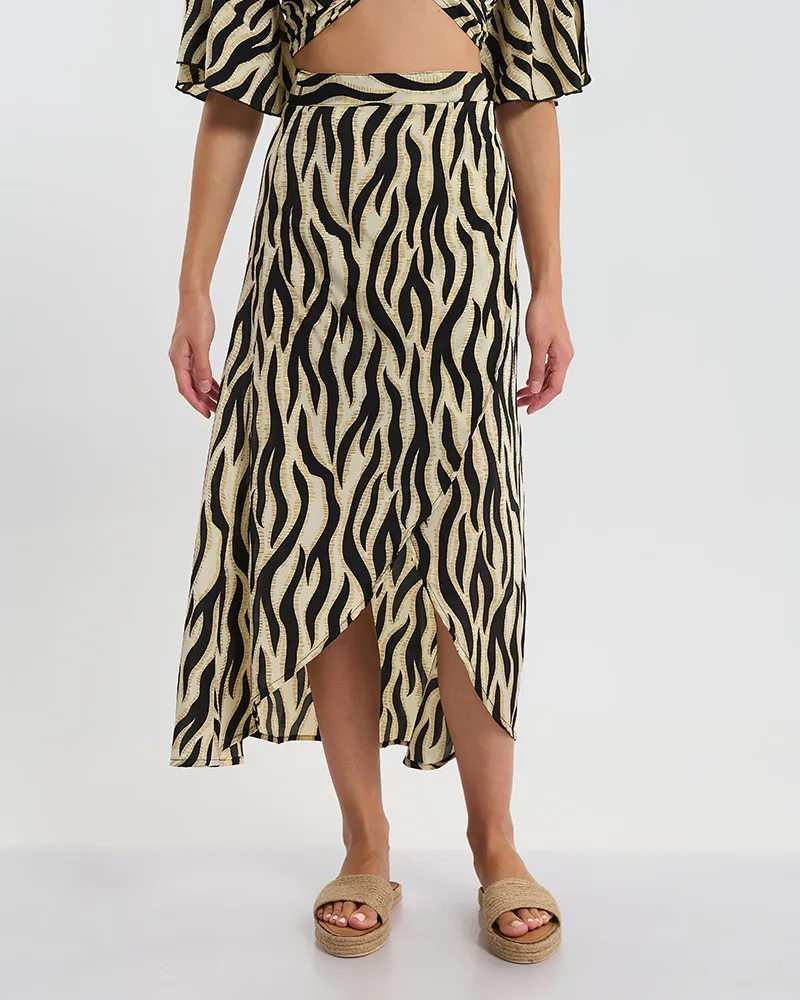 ΜΑΚΡΙΑ ΦΟΥΣΤΑ ΕΚΡΟΥ/ΜΑΥΡΟ ΜΕ ΖΕΒΡΕ ΛΕΠΤΟΜΕΡΕΙΕΣ ONE SIZE (60% SILK 40% POLYESTER) ΜΑΚΡΙΑ ΦΟΥΣΤΑ ΕΚΡΟΥ/ΜΑΥΡΟ ΜΕ ΖΕΒΡΕ ΛΕΠΤΟΜΕΡΕΙΕΣ ONE SIZE (60% SILK 40% POLYESTER)