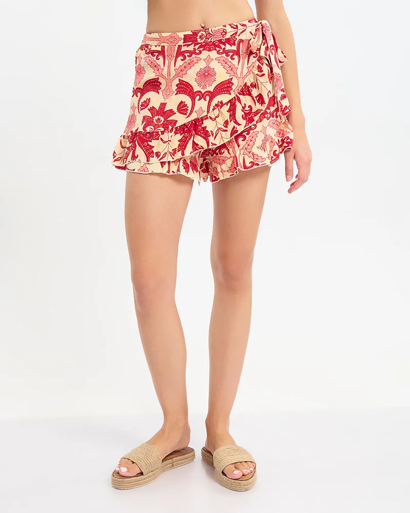 ΚΟΝΤΗ ΔΕΤΗ ΦΟΥΣΤΑ ΚΟΚΚΙΝΟ/ ΕΚΡΟΥ ΜΕ ΛΟΥΛΟΥΔΙΑ M/L (60% SILK 40% POLYESTER) ΚΟΝΤΗ ΔΕΤΗ ΦΟΥΣΤΑ ΚΟΚΚΙΝΟ/ ΕΚΡΟΥ ΜΕ ΛΟΥΛΟΥΔΙΑ M/L (60% SILK 40% POLYESTER)