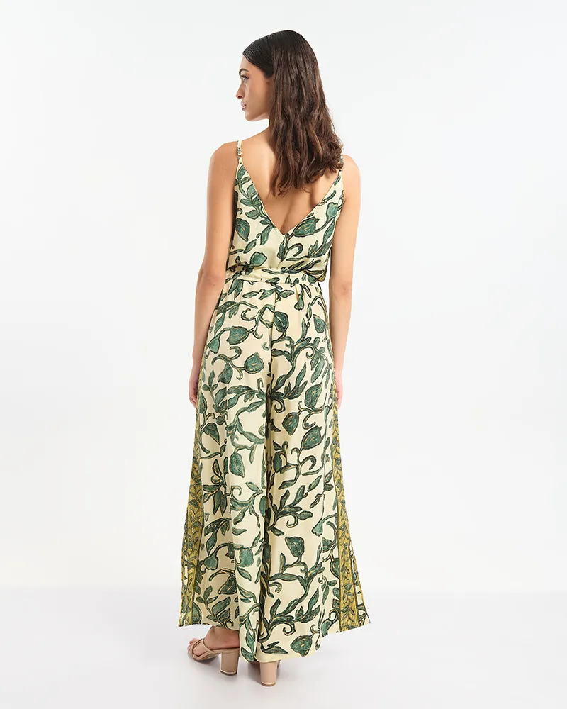 ΟΛΟΣΩΜΗ ΦΟΡΜΑ ΜΑΚΡΙΑ ΑΜΑΝΙΚΗ ΣΕ ΕΚΡΟΥ ΜΕ ΧΡΥΣΕΣ/ ΠΡΑΣΙΝΕΣ ΛΕΠΤΟΜΕΡΕΙΕΣ ONE SIZE (60% SILK 40% POLYESTER)