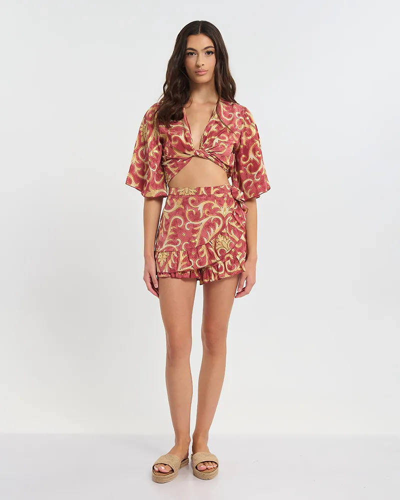 ΚΟΝΤΟ ΤΟΠ 3/4 ΔΕΤΟ ΣΕ ΚΟΚΚΙΝΟ ΧΡΩΜΑ ΜΕ ΧΡΥΣΕΣ ΛΕΠΤΟΜΕΡΕΙΕΣ ONE SIZE (60% SILK 40% POLYESTER) ΚΟΝΤΟ ΤΟΠ 3/4 ΔΕΤΟ ΣΕ ΚΟΚΚΙΝΟ ΧΡΩΜΑ ΜΕ ΧΡΥΣΕΣ ΛΕΠΤΟΜΕΡΕΙΕΣ ONE SIZE (60% SILK 40% POLYESTER)