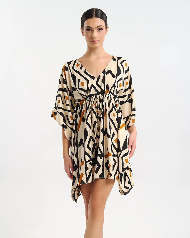 ΚΑΦΤΑΝΙ ΚΟΝΤΟ ΜΠΕΖ/ΜΑΥΡΟ ΜΕ ΣΧΕΔΙΑ ONE SIZE (100% RAYON) ΚΑΦΤΑΝΙ ΚΟΝΤΟ ΜΠΕΖ/ΜΑΥΡΟ ΜΕ ΣΧΕΔΙΑ ONE SIZE (100% RAYON)