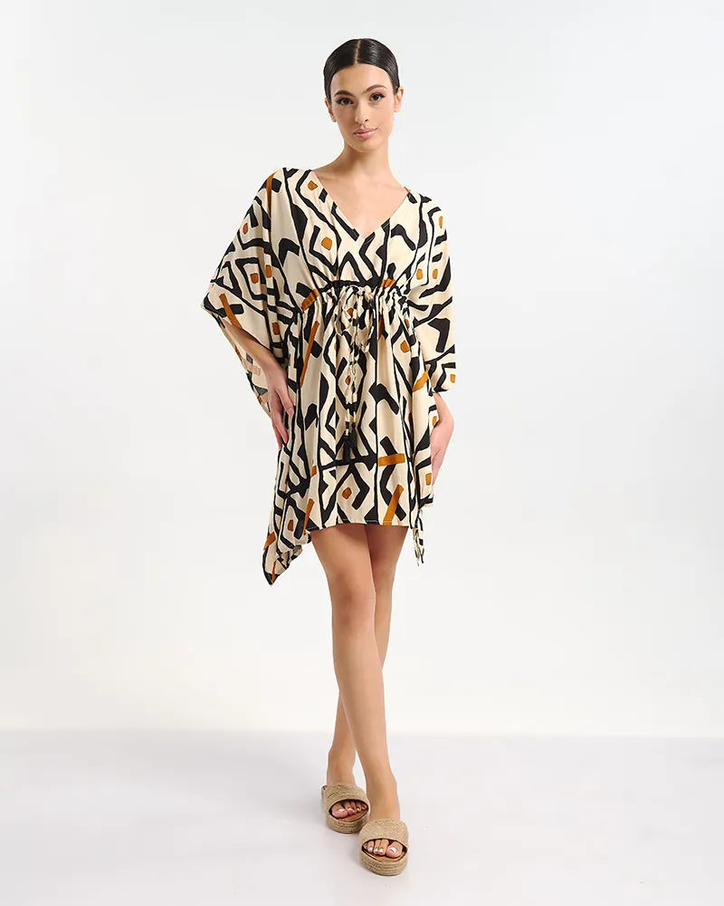 ΚΑΦΤΑΝΙ ΚΟΝΤΟ ΜΠΕΖ/ΜΑΥΡΟ ΜΕ ΣΧΕΔΙΑ ONE SIZE (100% RAYON) ΚΑΦΤΑΝΙ ΚΟΝΤΟ ΜΠΕΖ/ΜΑΥΡΟ ΜΕ ΣΧΕΔΙΑ ONE SIZE (100% RAYON)