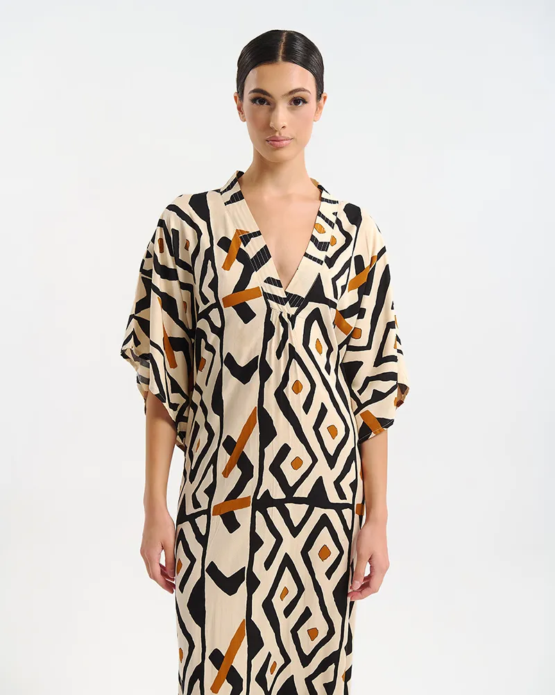 ΚΑΦΤΑΝΙ ΜΑΚΡΥ ΜΠΕΖ/ΜΑΥΡΟ ΜΕ ΣΧΕΔΙΑ ONE SIZE (100% RAYON) ΚΑΦΤΑΝΙ ΜΑΚΡΥ ΜΠΕΖ/ΜΑΥΡΟ ΜΕ ΣΧΕΔΙΑ ONE SIZE (100% RAYON)